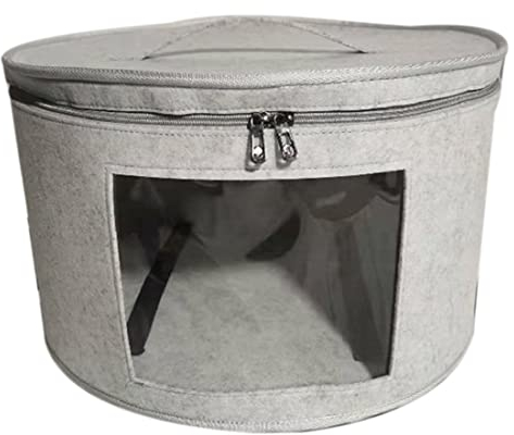 Hutschachtel Organizer Runde Hutschachteln Faltbare Hut Aufbewahrungstasche mit Staubdichtem Deckel GroßE Hut Aufbewahrungsbox Hutschachteln A