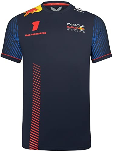 Red Bull Racing F1 Team Max Verstappen 1 Formel T-Shirt Offizielles Formel 1 - Blau - L