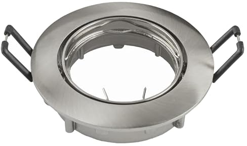 Ledvion LED Downlight Amsterdam, GU10, Edelstahl, Ø82mm, Rund, 2 Jahre Garantie, Einfache Installation, Deckenstrahler, Downlight Rahmen