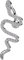 beyoutifulthings Bauch-nabelpiercing Zirkonia Pavé Schlange Silber Clear Nabel-Piercing Chirurgenstahl Bananabell Stab-länge 10-mm