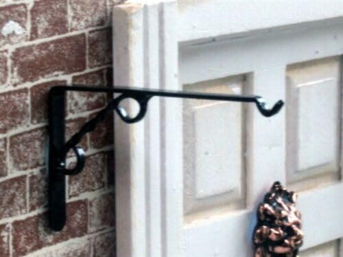 Hanging Basket Bracket, Dolls House Miniature, Garden Accessory, Plants