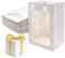 Cisolen 10 sacchetti di carta kraft bianca sacchetti regalo con finestra, sacchetti regalo per compleanno, matrimonio, feste, imballaggio, banchetto, regali, caramelle, biscotti