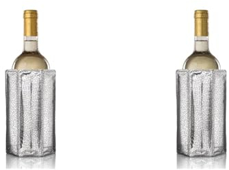 Vacu Vin 38803606 Rapid Ice Wine Cooler - Silver, 176x145x25 (Packung mit 2)