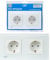 PNI WP202W Enchufe doble empotrable, con marco de cristal, 16A, 2X3000W, 230V, blanco