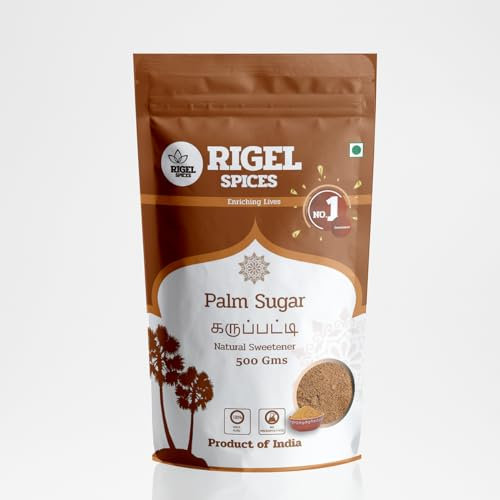 Rigel Spices | Pure Bliss of Palmyra Palm Sugar: Naturally Crafted, Unbleached, and Chemical-Free Sweetness | (500 Gm)
