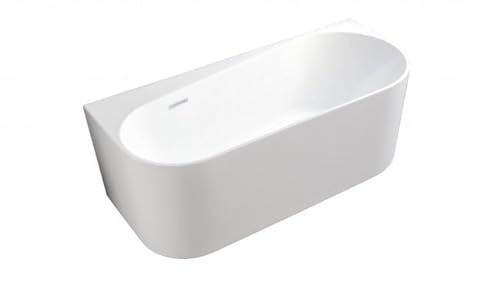 BRAIDER LEDGE Freistehende Badewanne Wand Acryl Weiß 170 x 75 cm