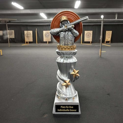 eberin · Schießsport-Pokal „Meisterschütze“ – Eine zielsichere Auszeichnung für Ihre besten Schützen · Schützenverein Ehrung · Zielscheibe Pokal personalisierbar · 21cm (MIT Gravur)
