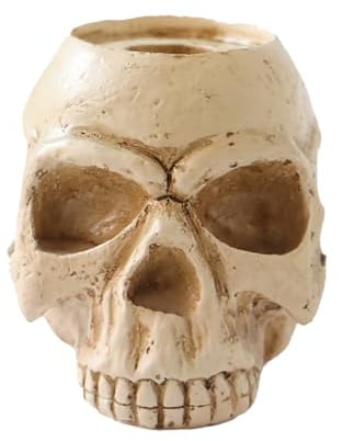 MianYaLi Mason Jar Tealight Holder For Halloween Decoration Resin Ornament For Atmosphere Setting Tealight Holder Glass (A, One Size)