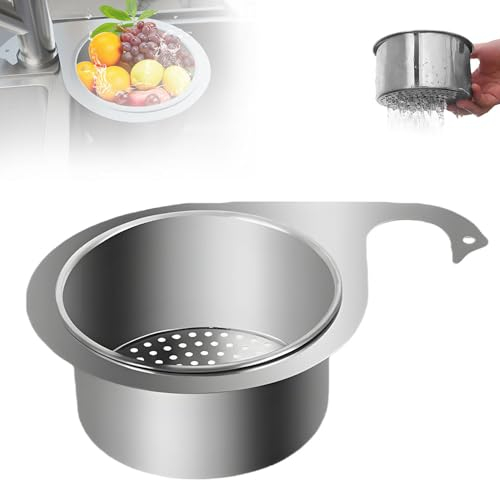 Multi-functional Drain Basket, 2024 Neuestes Edelstahl Swan Shape Stainless Steel Sink Strainer Basket, Abflusssieb Küchenspüle, Eckspülbecken-Sieb Küchenspüle Abfluss Korb Swan Drain Rack (1pcs)