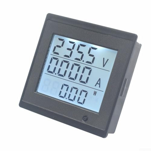 Feegow Power Meter Electricity Usage Monitor - 220V AC Digital Electric Energy Monitor Voltmeter Power Meter Energy Monitor - Overload Alarm
