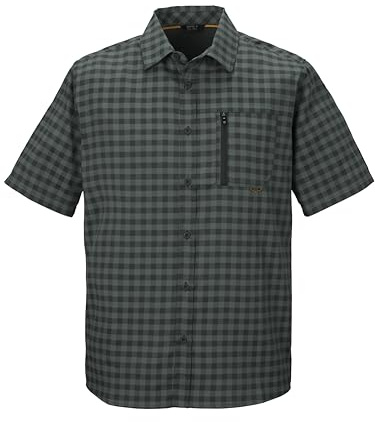 Killtec Herren Funktionshemd/Hemd Kurzarm/Outdoorhemd KOS 44 MN WVN SHRT, dunkelgrün, S, 42790-000