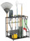 Outsunny organizzatore di attrezzi da giardino a 3 livelli con ganci Porta attrezzi da giardino fino a 20 attrezzi Porta attrezzi Porta scopa multiuso per garage, capannone, esterno 84x53x73cm