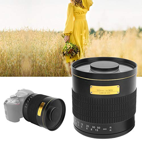 SustVita 500mm F6.3 Telephoto Lens - Ultra Telephoto Mirror Lens - Manual Focus for Nikon DSLR Cameras (Negro)