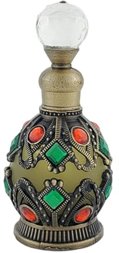 Huile de parfum arabe, parfum longue durée de 15 ml, Dubaï avec bouteille en plastique luxueuse vintage pour femme