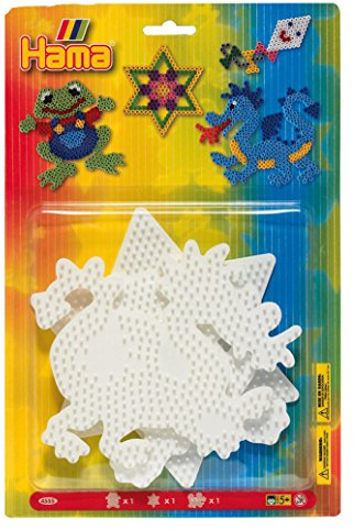 Hama - 4555 - Loisirs Créatifs - Blister 3 Plaques pour Perles à Repasser Midi - Animaux
