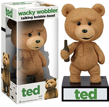 Funko - Talking Ted Wacky Wobbler - Talking Bobblehead Figurine, 15cm, Braun