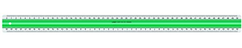 Linex Super Serie Lineal 50 cm Kunststoff grün, Anti-Rutsch-Effekt, gegenläufige mm-Skala