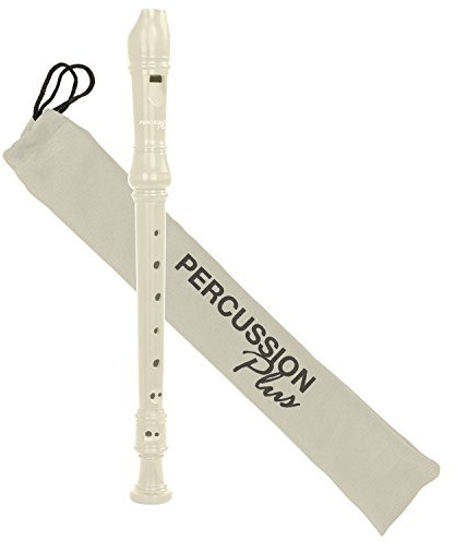 Percussion Plus PP1619 Colourful Soprano Descant Recorder, White