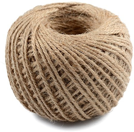 328 Feet Natural Jute Twine 3 Ply Gift Wrapping String DIY Rope Garden Twine Cord for Arts Crafts and Gardening Applications