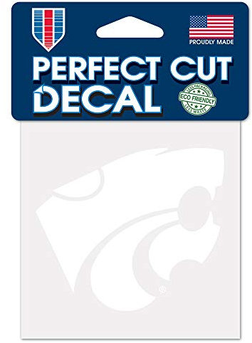 NCAA Kansas State Wildcats Aufkleber 4x4 Perfect Cut White Decal, Team Colors, One Size
