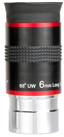 SVBONY Telescope Eyepiece, 68 Degree Ultra Wide Angle Eyepiece 6mm, High Definition Fully Coated Telescope Accessories for Planetary Observation
