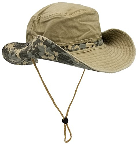 Outdoor Sommer Boonie Hut für Wandern, Camping, Angeln, Operator Floppy Military Camo Sun Cap für Damen oder Herren, hautfarben, Einheitsgröße