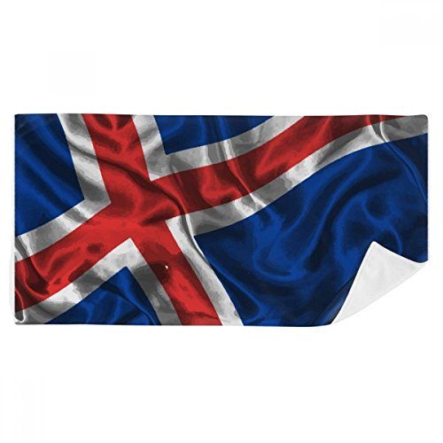 DIYthinker Soie Texture Islande Résumé Drapeau Motif Serviette de Bain Doux Gant de Toilette Gant de Toilette 35X70Cm 35 x 70cm Multicolor
