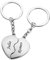 Schmalz® Herz Schlüsselanhänger aus Metall inklusive Gravur Partner-Schlüsselanhänger BROKEN HEART geteiltes Herz ICH LIEBE DICH