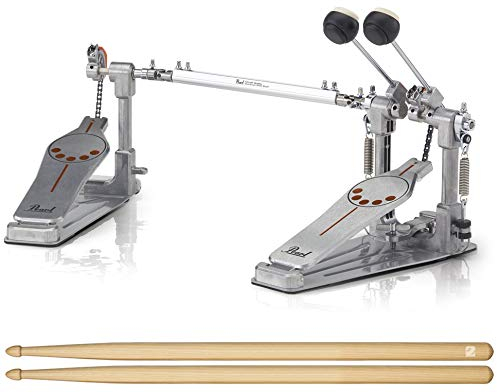 PEARL P-932 Doppelfussmaschine Bassdrum-Pedal + shop2rock Drumsticks