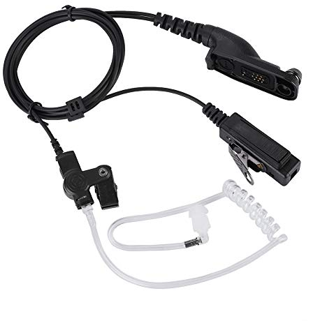 Tosuny Luftschlauch-Headset-Mikrofon für MTP850S und MTP830S, 150 cm Luftschlauch-Headset-Mikrofon Walkie Talkie-Zubehör