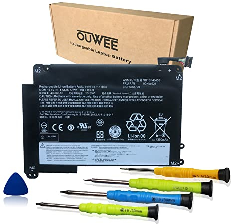 K KYUER 00HW020 00HW021 Laptop Akku für Lenovo ThinkPad Yoga 14 460 P40 Yoga 20FY 20DM 20DN 20EL 20EM 20GQ 20GR 20EM000QGE 20EM001AGE SB10F46458 SB10F46459 11.4V 53Wh 4540mAh 3-Cell Notebook Battery