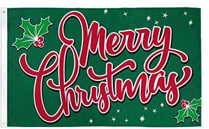 AZ FLAG - Drapeau Joyeux Noël Etincelles - 150x90 cm - Drapeau Merry Christmas 100% Polyester Avec Oeillets Métalliques Intégrés - Pavillon 110 g