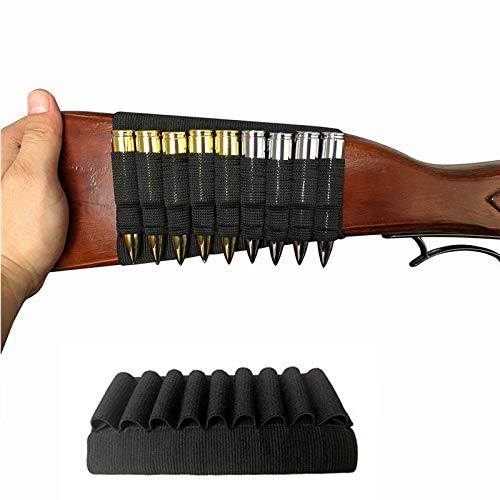 Gexgune Tactical 9 Rounds Shells Holder Patronen Munitionsträger Bullet Pouch für MP 512-36 Elastic Butt Stock Jagdgewehr Zubehör