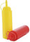 Lot de 2 bouteilles de sauce en plastique pour assaisonnement, huile de moutarde, ketchup, salade de miel, jaune et rouge