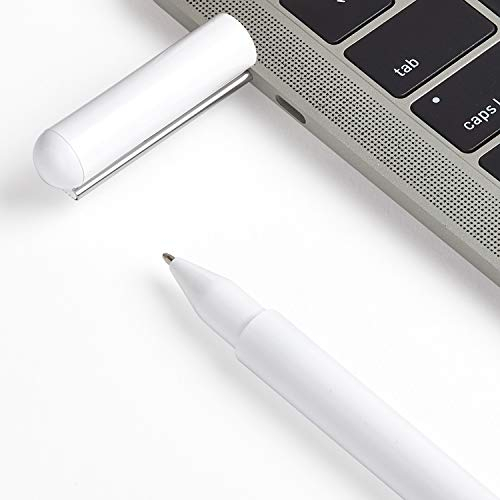 LEXON - C-Pen Stylo Blanc Glossy à Bille à Encre Noire avec mémoire Flash de 32 Go integre dans Le Bouchon (USB-C)