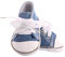 Aeromdale Puppenschuhe, einfarbig, Leinen, Schnürschuhe für 45,7 cm große amerikanische Puppenmädchen, Denimblau, 1 Paar