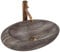 Rea Waschbecken Waschtisch Aufsatzwaschbecken Keramik Handwaschbecken Aufsatz Waschschale Oval Stein 31x48 Grau Badezimmer