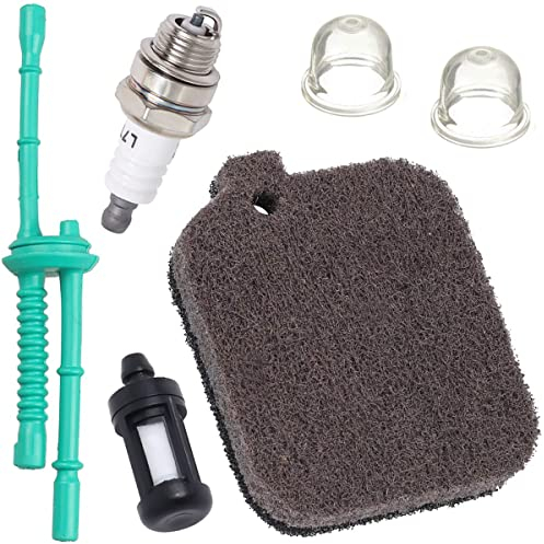 ZAMDOE BG55 Air Filter Kit for Stihl BG46 BG45 BG55 BG65 BR45C SH55 SH85 Blower, Replace # 4229 120 1800, with Spark Plug Fuel Line Fuel Filter Primer Bulb