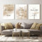 HMDKHI Islamische Wandbilder, Arabische Kalligraphie Islamische Poster Leinwand Drucke Wohnzimmer bilder Modern Wanddeko Bilder (3Pcs-30x40cm- Kein Rahmen, Fantasy-Lotus-Set)