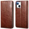 ICARER Wallet Case for iPhone 14 Plus 2022, Premium Handcrafted Leather Magnetic Closure Flip Case Cover RFID Blocking Credit Card Slots Kickstand Soft TPU Inner for iPhone 14 Plus 6.7 inches (Brown)