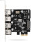 CY Tarjeta 4 puertos PCI-E a USB 3.0 HUB PCI Express adaptador de expansión 5Gbps para placa base
