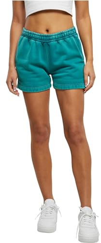 Urban Classics Damen Shorts Ladies Stone Washed Shorts watergreen 5XL
