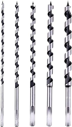 5 piezas brocas de madera 23 cm, juego de brocas de serpiente, broca de barrena con vástago hexagonal, broca de serpiente de madera 6/8/10/12/14mm