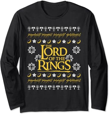 The Lord of the Rings Ugly Christmas Logo Langarmshirt