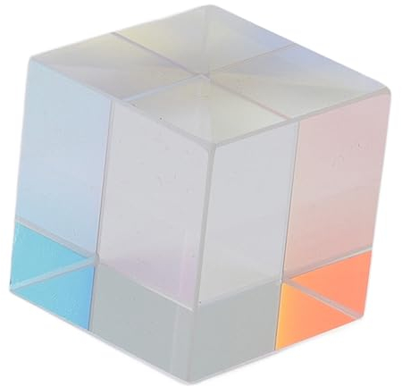 Tanant Magischer Prisma-Würfel, CMY-Würfel, Originales Optisches Glas, RGB-Dispersion, Farbwürfel, Regenbogen-Farbprisma, Würfelglas, Fotografie-Prismen,(20 x 20 x 20 mm/0,8 x 0,8 x 0,8 Zoll)