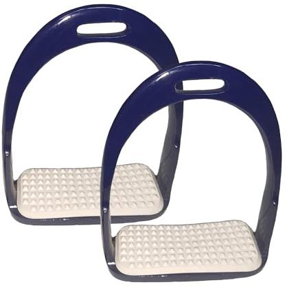 Brama West Steigbügel Edelstahl - mit rutschhemmender Trittfläche - Navyblau