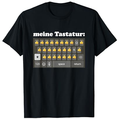 meine Tastatur Daumen hoch für Papas lustiges T-Shirt