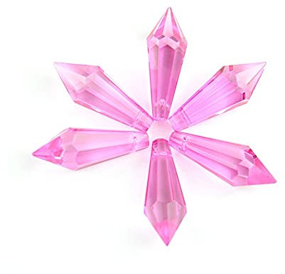 Cadeau 38mm 10pcs / 50pcs / 200pcs pièces de Lustre en Verre de Cristal coloré U-Drop Prism for la décoration d'éclairage de Rue à la Maison for Les Pierres précieuses et Le Cristal Collections de la