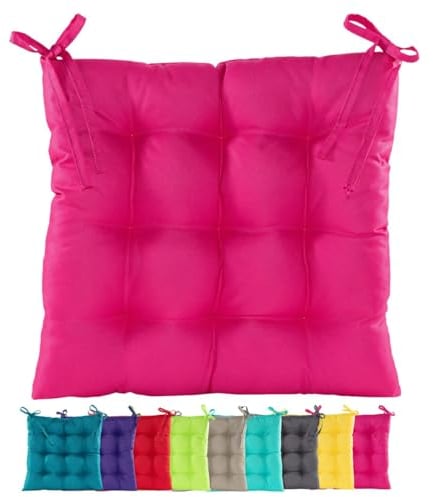 JACK Outdoor Stuhlkissen 38x38cm Lounge Kissen Auflage Wasserfest Sitzkissen Garten Lotus Effekt, Farbe:Pink
