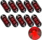 Krtopo 10X Seitenmarkierungsleuchte 12/24V Anhänger Ecke Seitenleuchte Licht für LKW Wohnwagen (Rot)